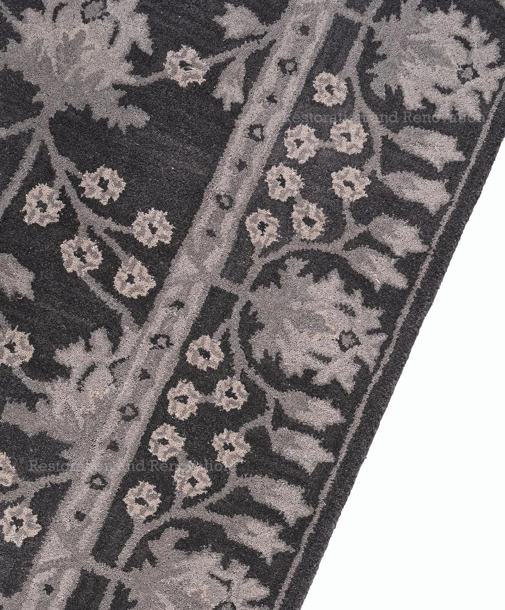 Hand Made Kennedy Charcoal 100% Imported Wool Rug
