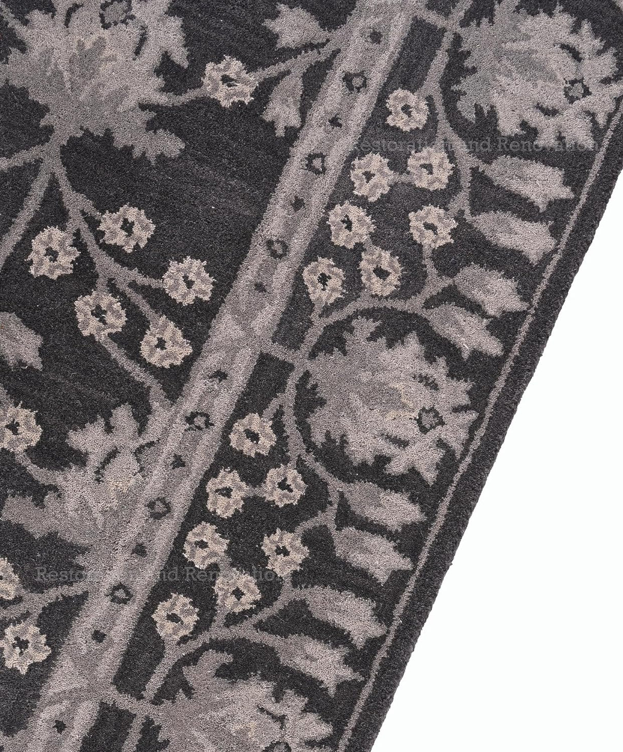 Hand Made Kennedy Charcoal 100% Imported Wool Rug