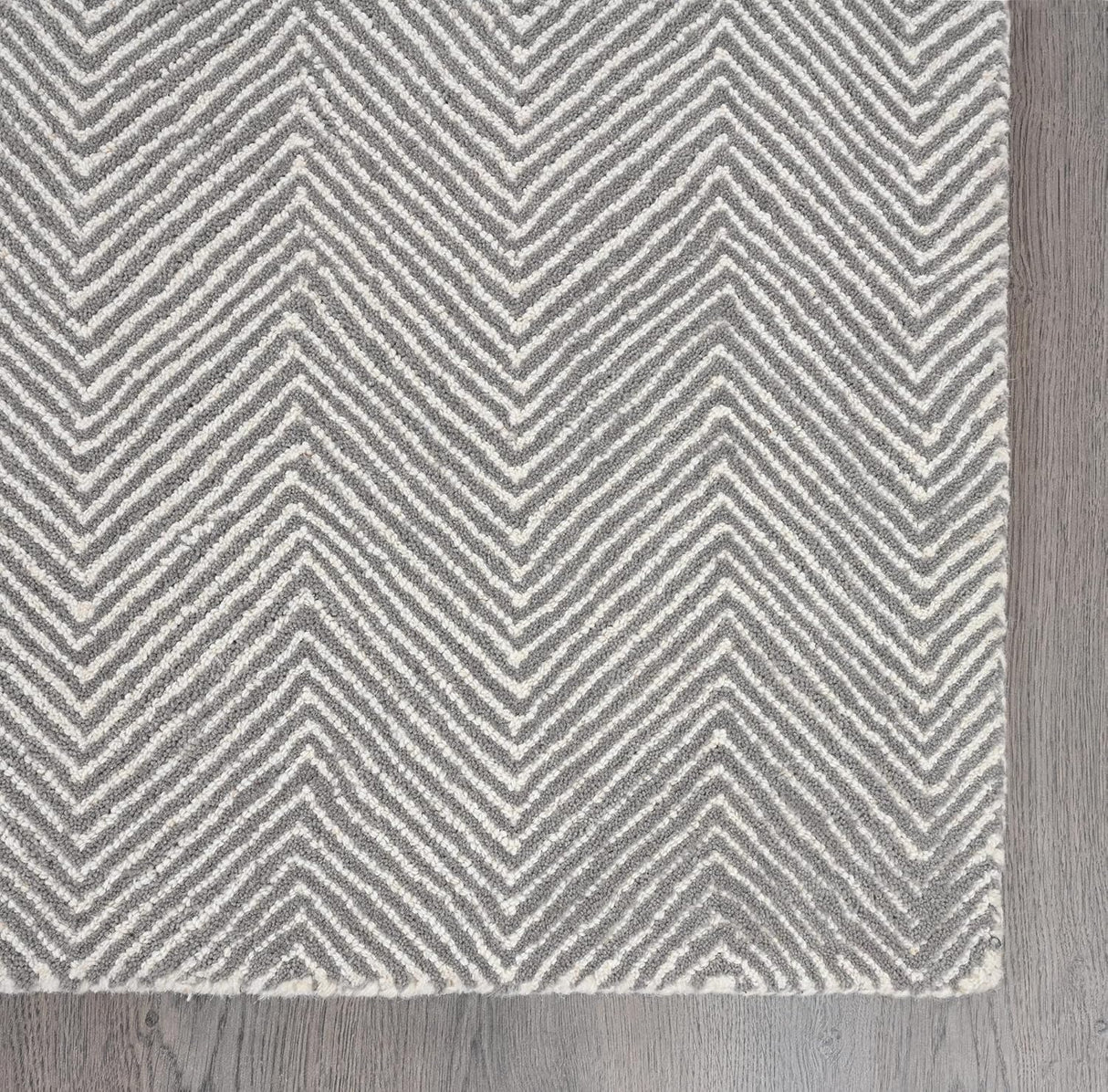 Modern Herringbone Chevron Collection Handmade Wool Rug