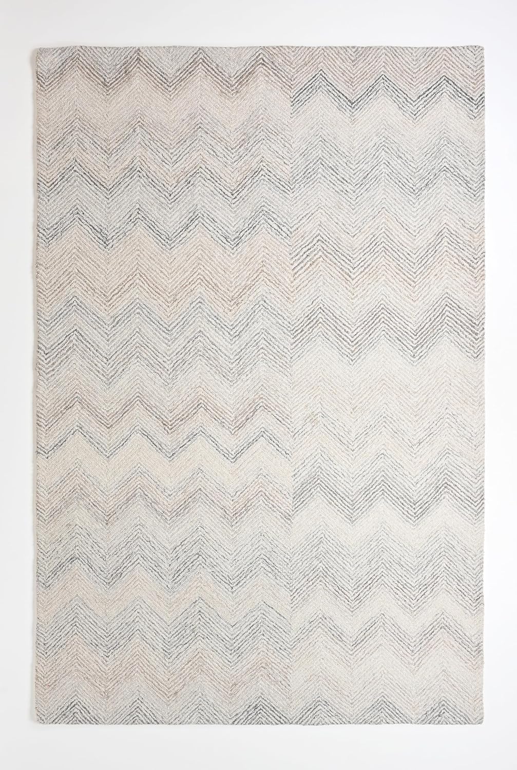 Modern Herringbone Chevron Collection Handmade Wool Area Rug