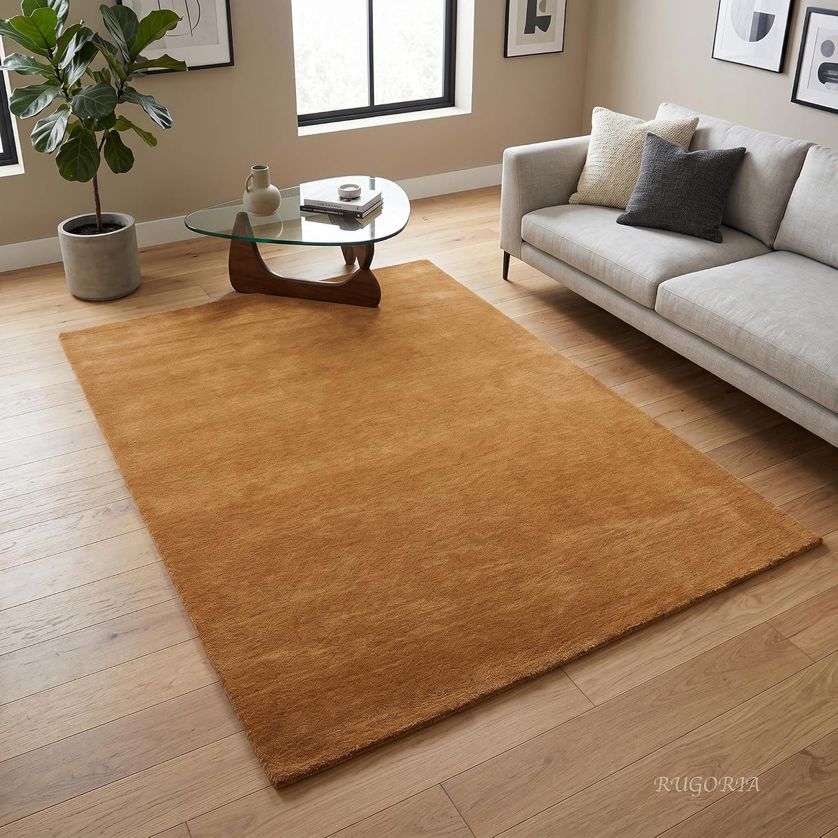 Hand-Tufted Wool Rug – 100% Natural Wool, Thick, Soft & Durable