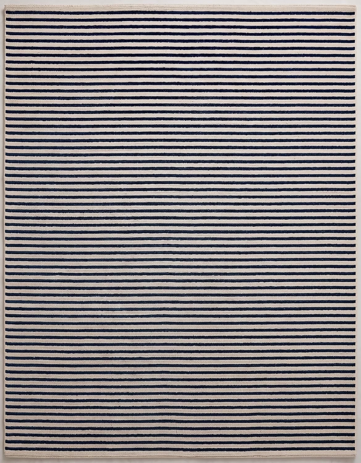 Modern Hand Tufted Wool Rug, Thin Striped Pattern, Soft Wool Carpet