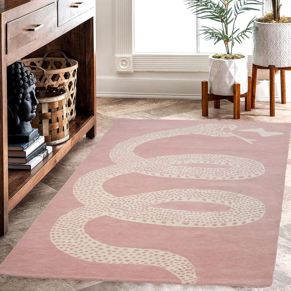 Hand-Tufted Snake Wool Rug