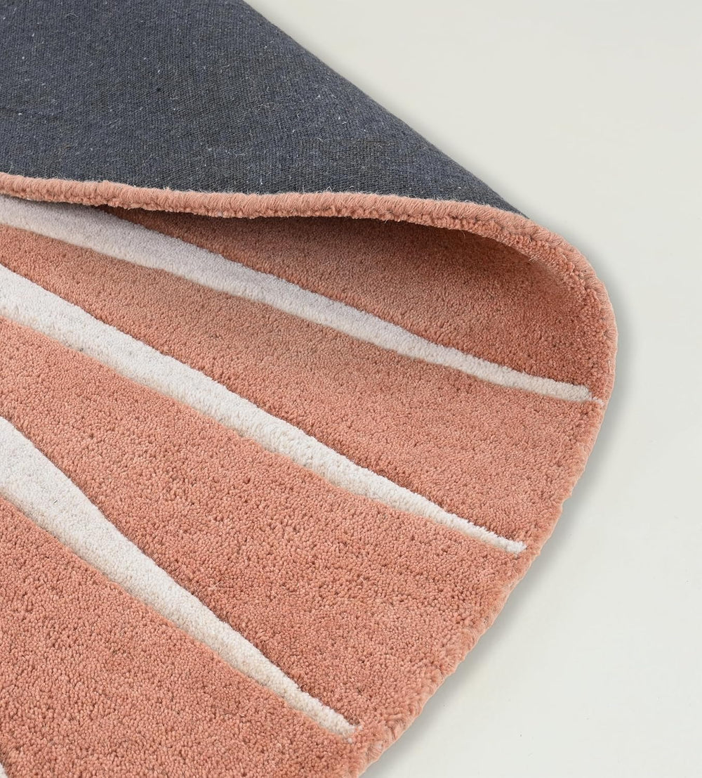 Modern Round Area Rug – Hand-Tufted with 100% New Zealand Wool