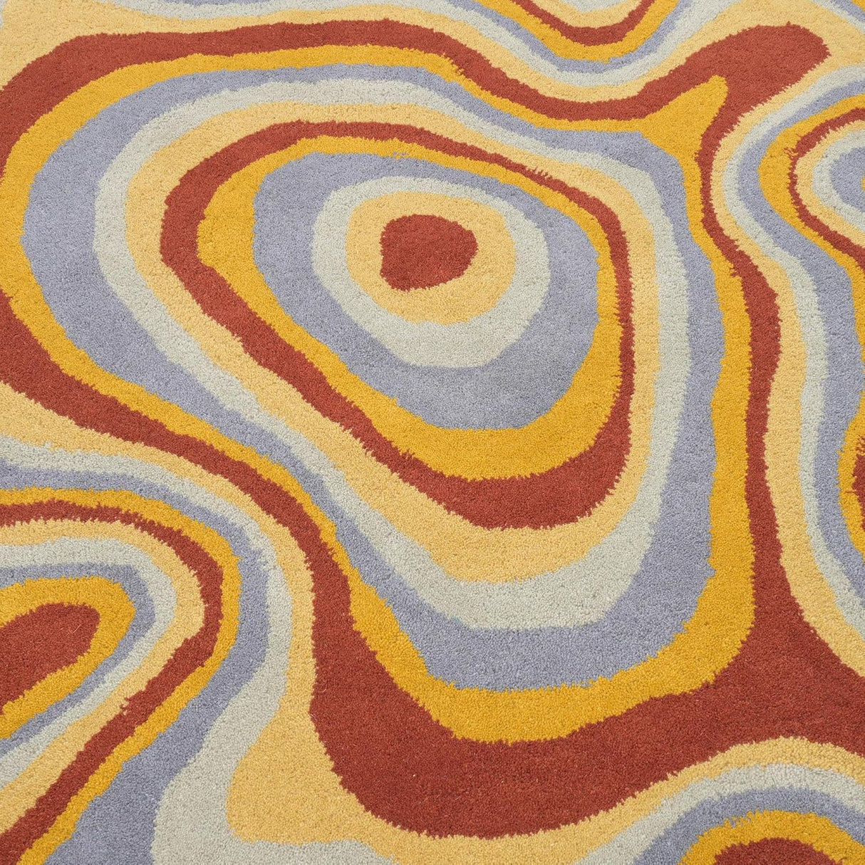 Irregular Shaped Handmade Wool Area Rug