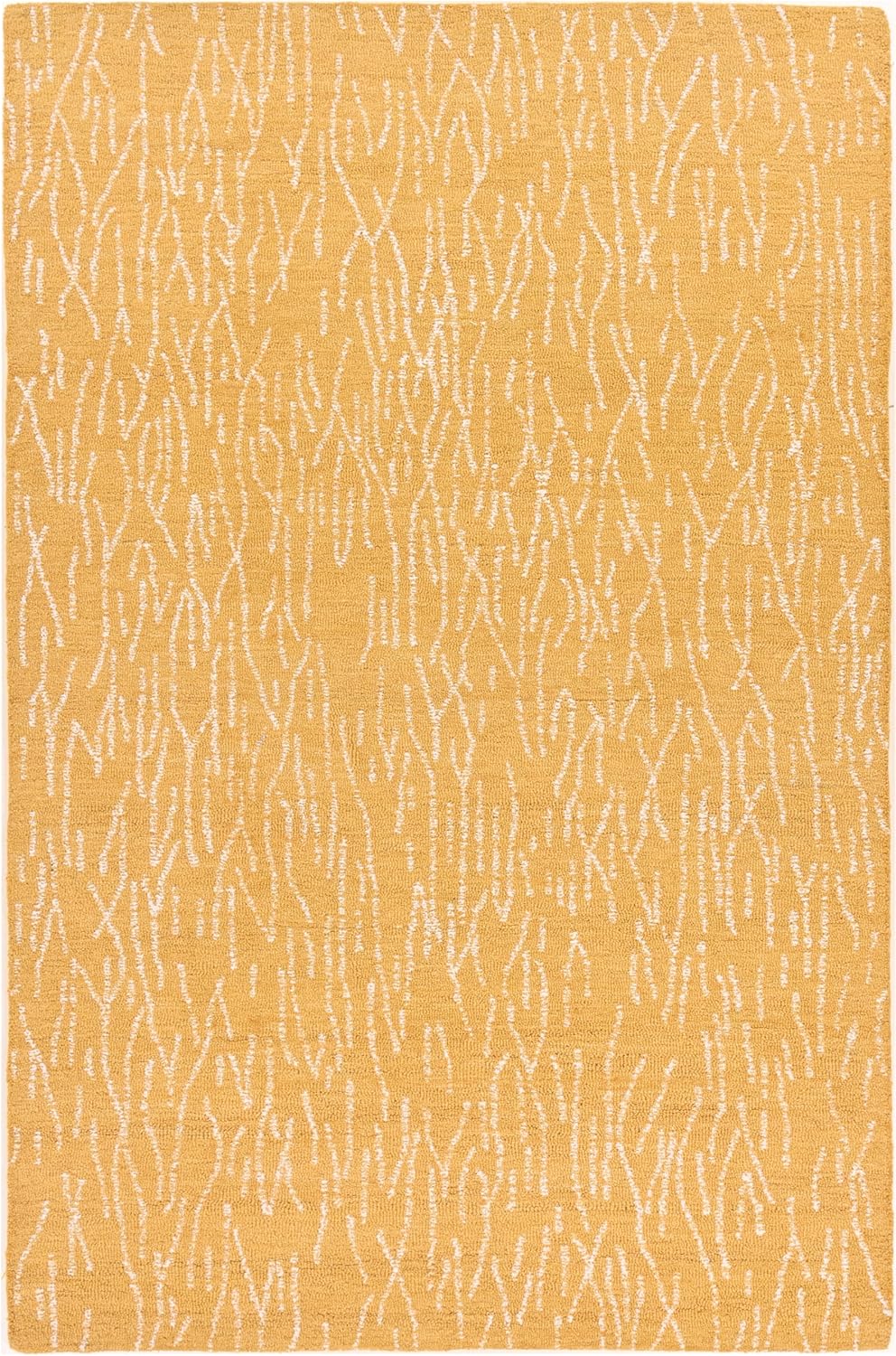 Modern Abstract Hand-Tufted Wool Area Rug - Thick, Durable Carpet