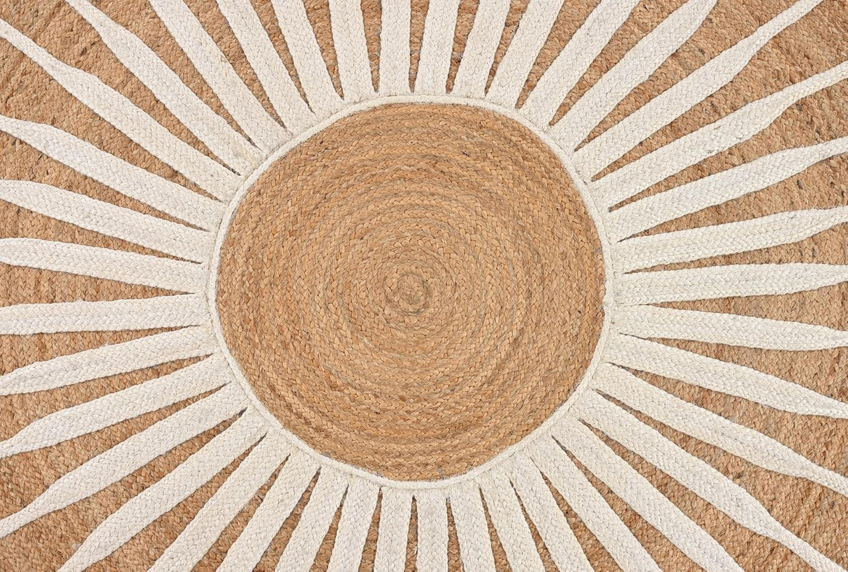Round Jute Rug – Handwoven Natural Fiber Accent Rug