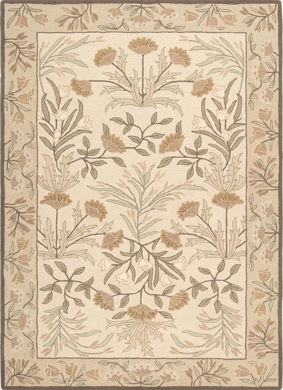 Hand-Tufted Adeline Wool Rug with Traditional Floral Tulip Design
