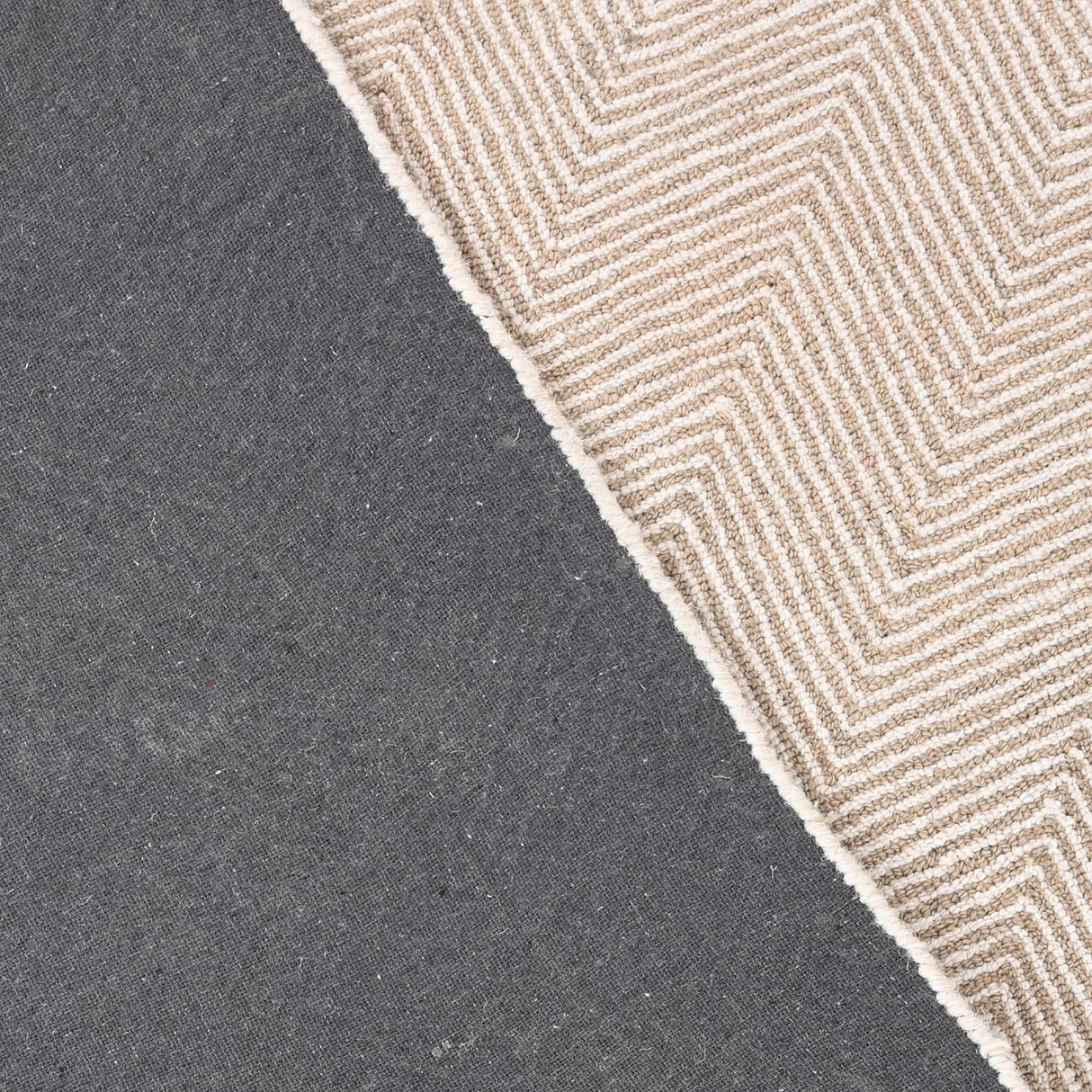 Modern Herringbone Chevron Collection Handmade Wool Rug