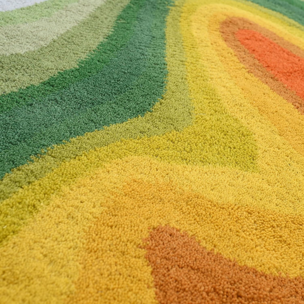 Irregular Shaped Handmade Wool Area Rug
