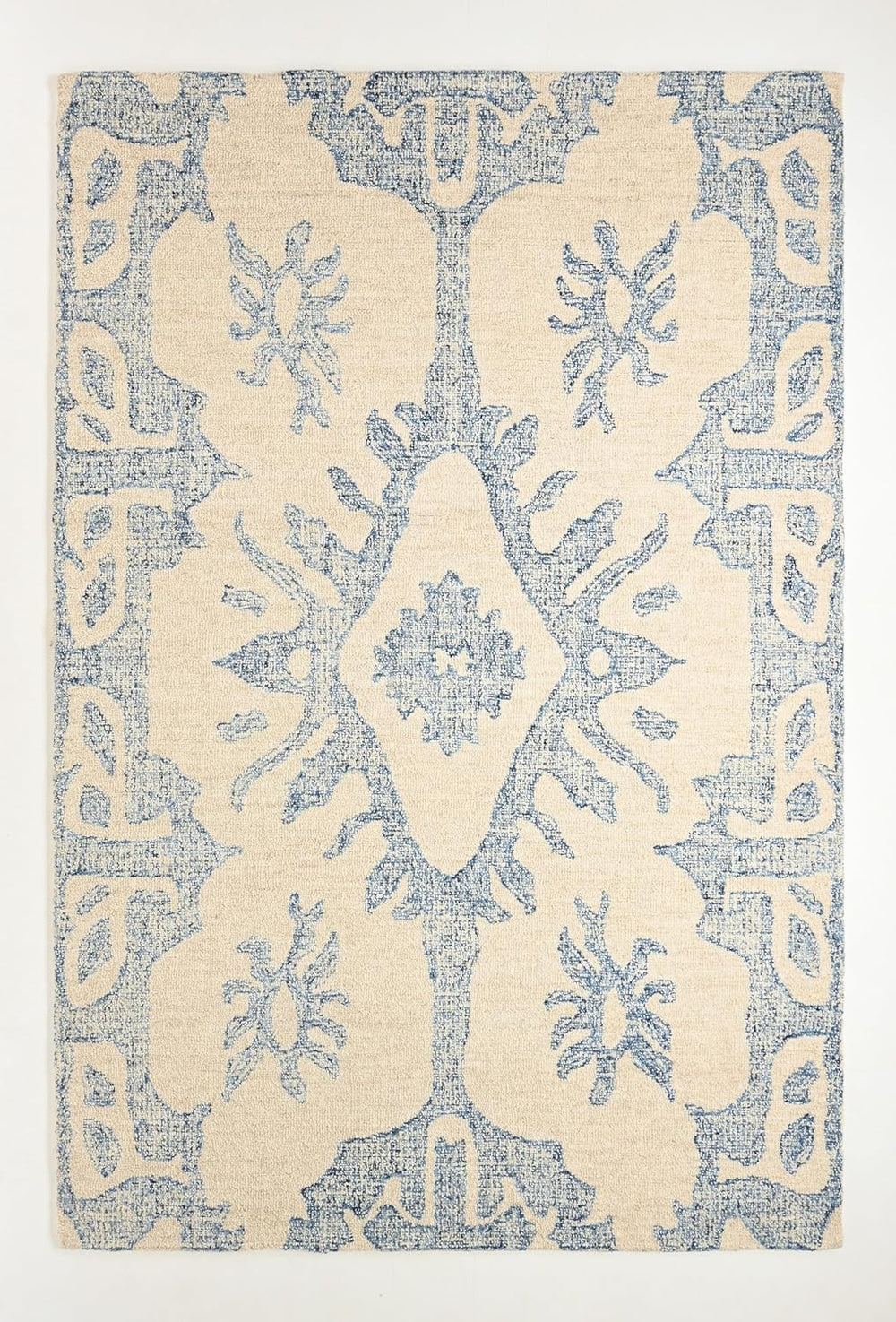Abstract & Herringbone Collection Handmade Wool Area Rug - Durable for High Traffic Rug