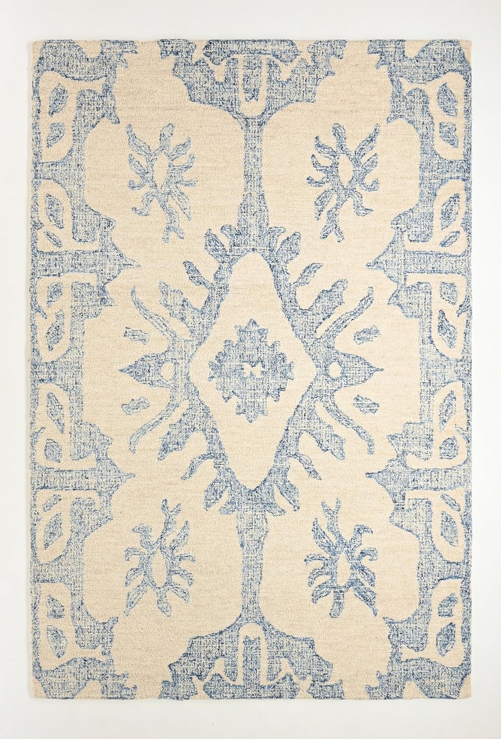Abstract & Herringbone Collection Handmade Wool Area Rug - Durable for High Traffic Rug