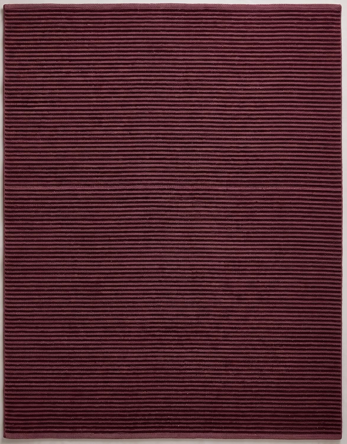 Modern Hand Tufted Wool Rug, Thin Striped Pattern, Soft Wool Carpet
