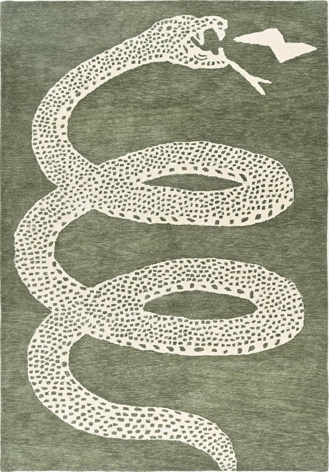 Hand-Tufted Snake Wool Rug