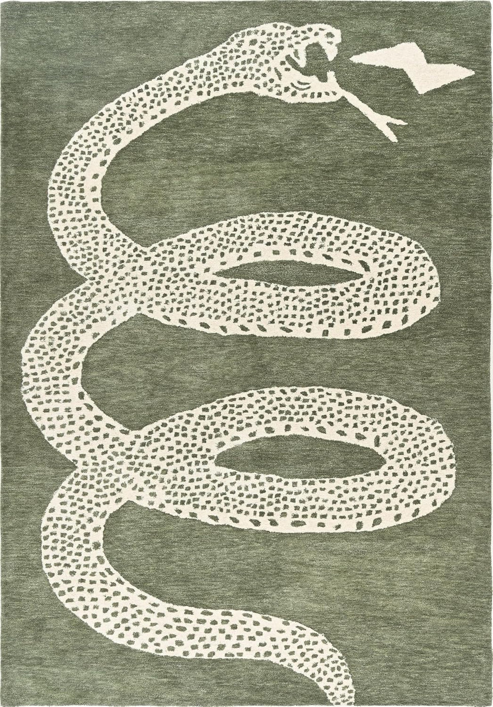 Hand-Tufted Snake Wool Rug