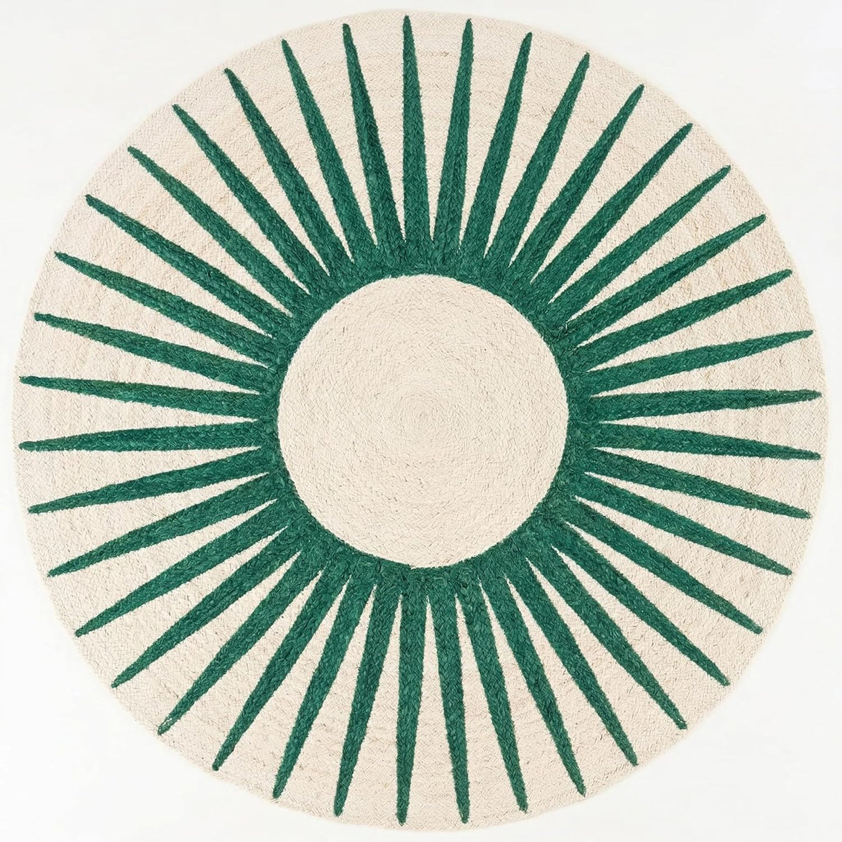 Round Jute Rug – Handwoven Natural Fiber Accent Rug