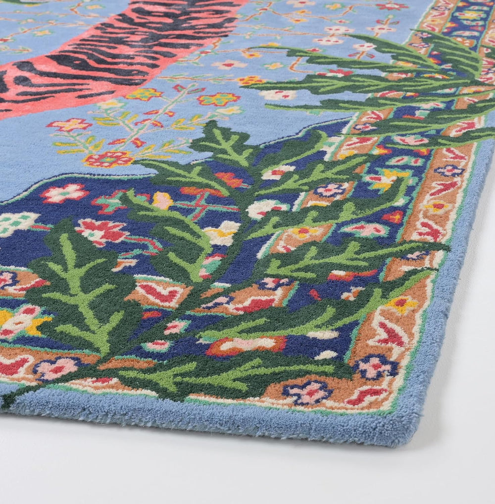 Hand-Tufted Bengal Tiger Animal Print Wool Area Rug