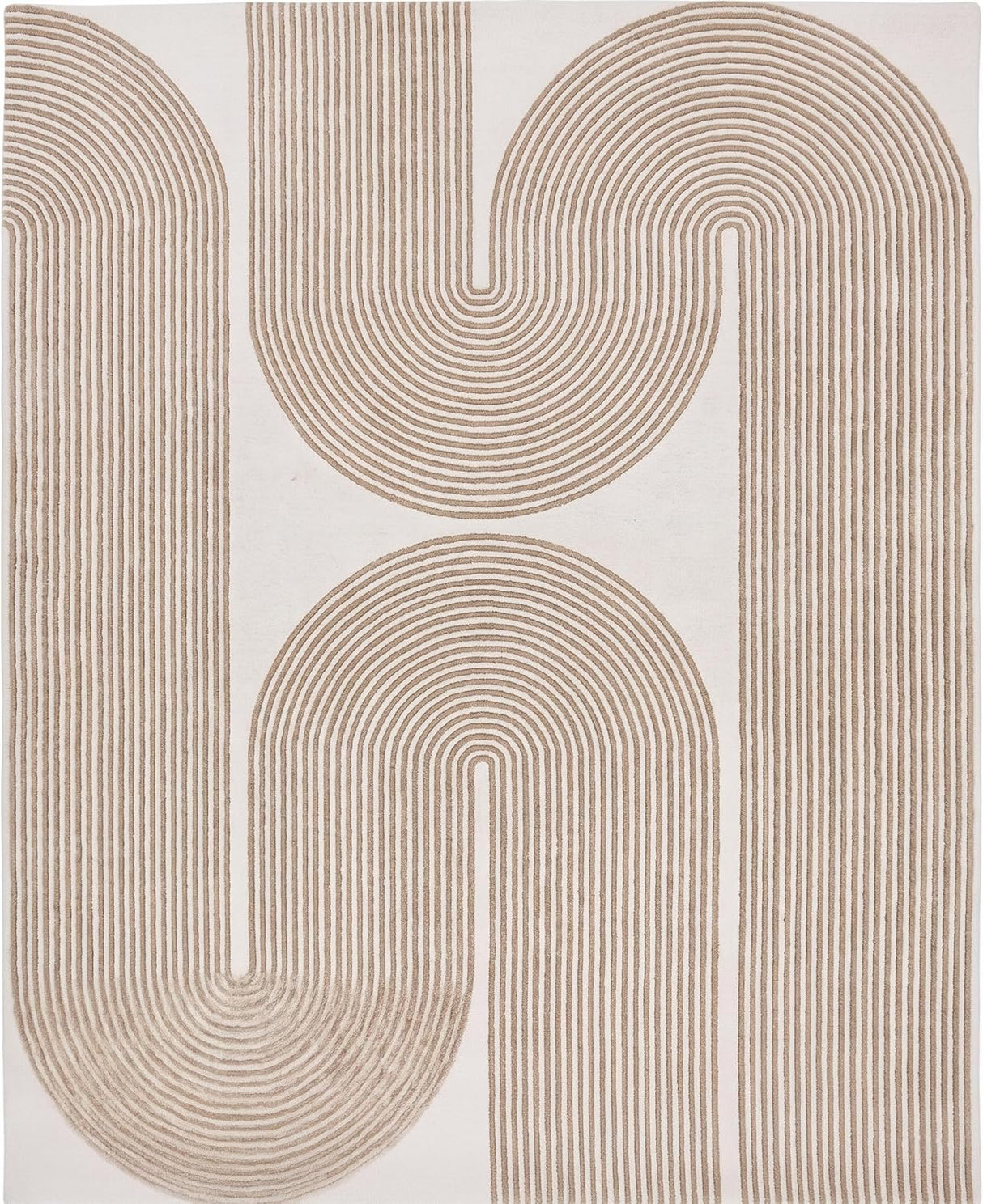 Gold, Ink & Olive Modern Hand-Tufted Wool Area Rug