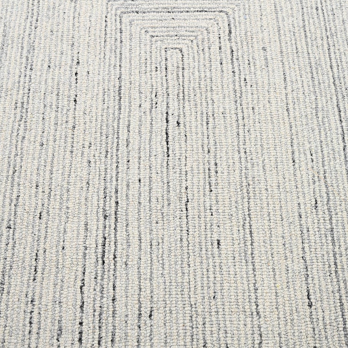 Handmade Scalloped Wool Rug - Irregular Edge Textured Area Rug - Soft, Modern Geometric Design Carpet