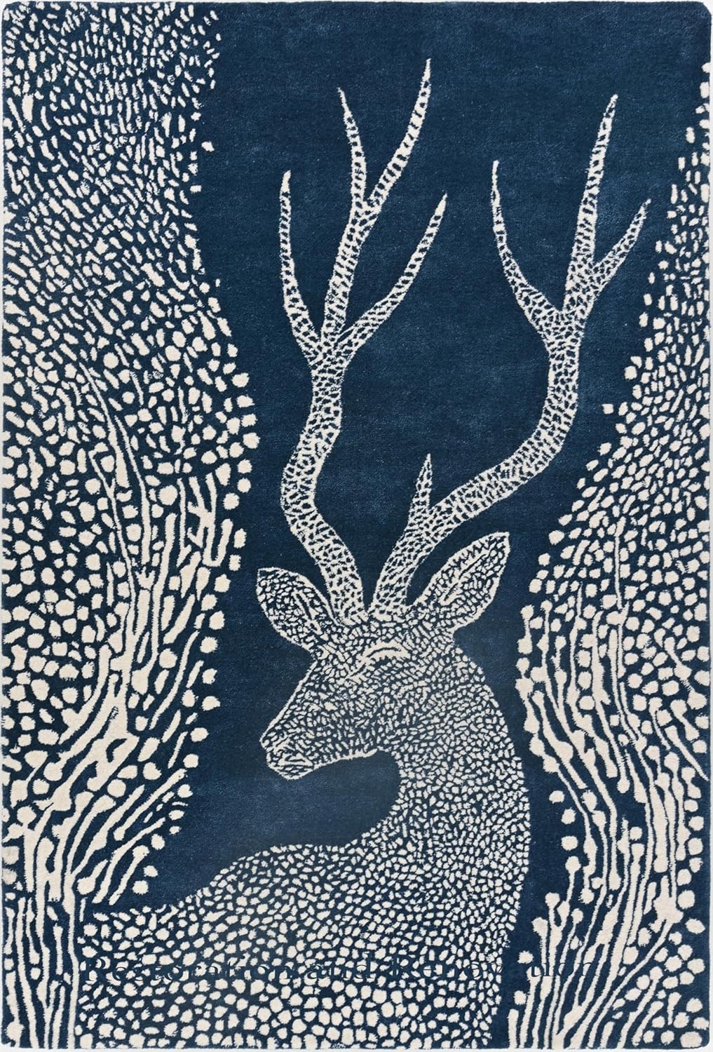 Hand-Tufted Antelope Wool Area Rug – Animal Print, Modern Carpet