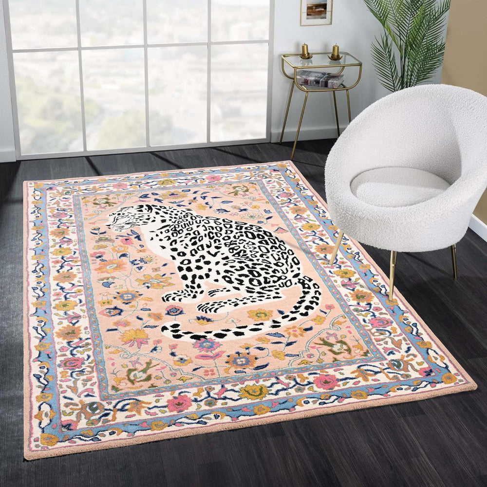 Handmade Cheetah Wool Rug – Modern Twist on Classic Animal Print