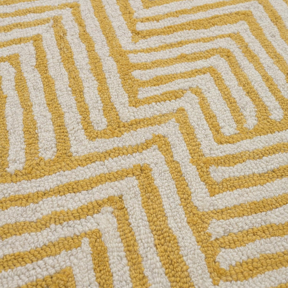 Modern Herringbone Chevron Collection Area Rug - Handmade Wool Carpet