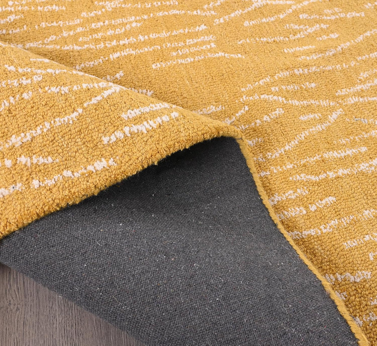 Modern Abstract Hand-Tufted Wool Area Rug - Thick, Durable Carpet