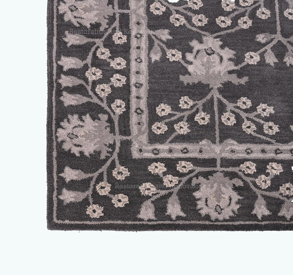 Hand Made Kennedy Charcoal 100% Imported Wool Rug