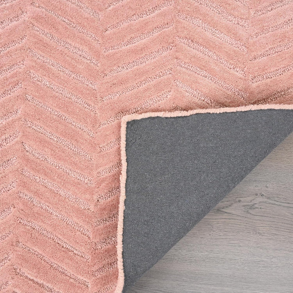 Modern Herringbone Chevron Collection Area Rug - Handmade Wool Carpet