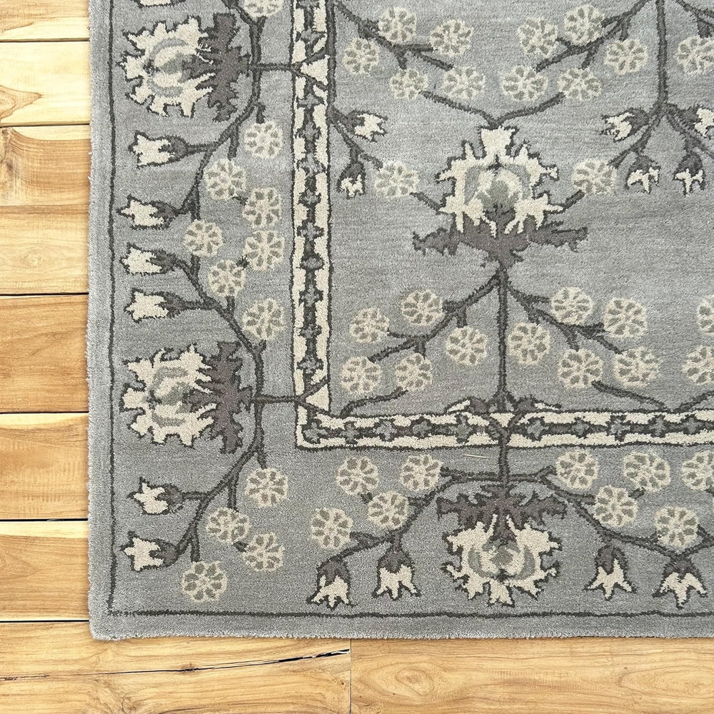 Hand Made Kennedy Charcoal 100% Imported Wool Rug