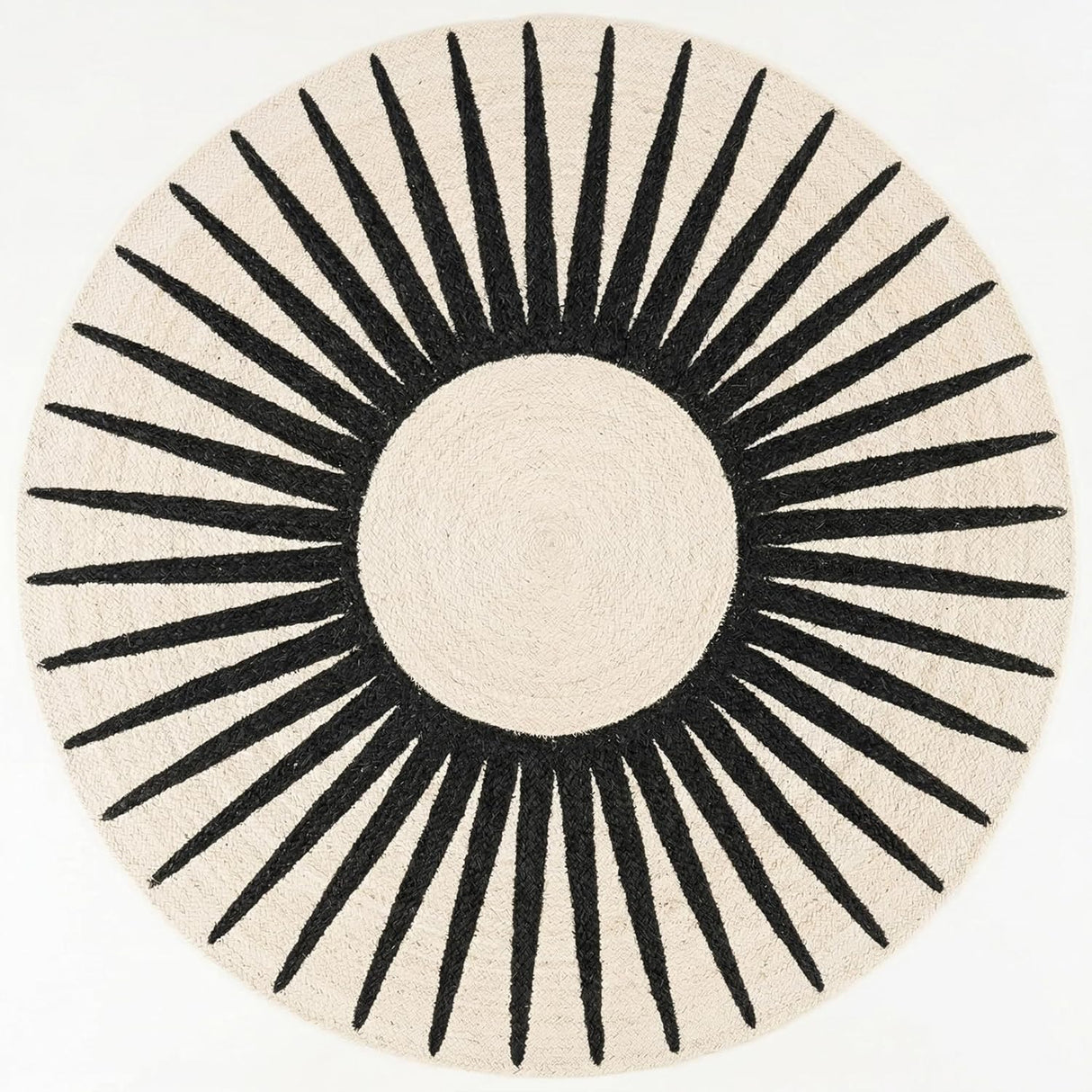 Round Jute Rug – Handwoven Natural Fiber Accent Rug