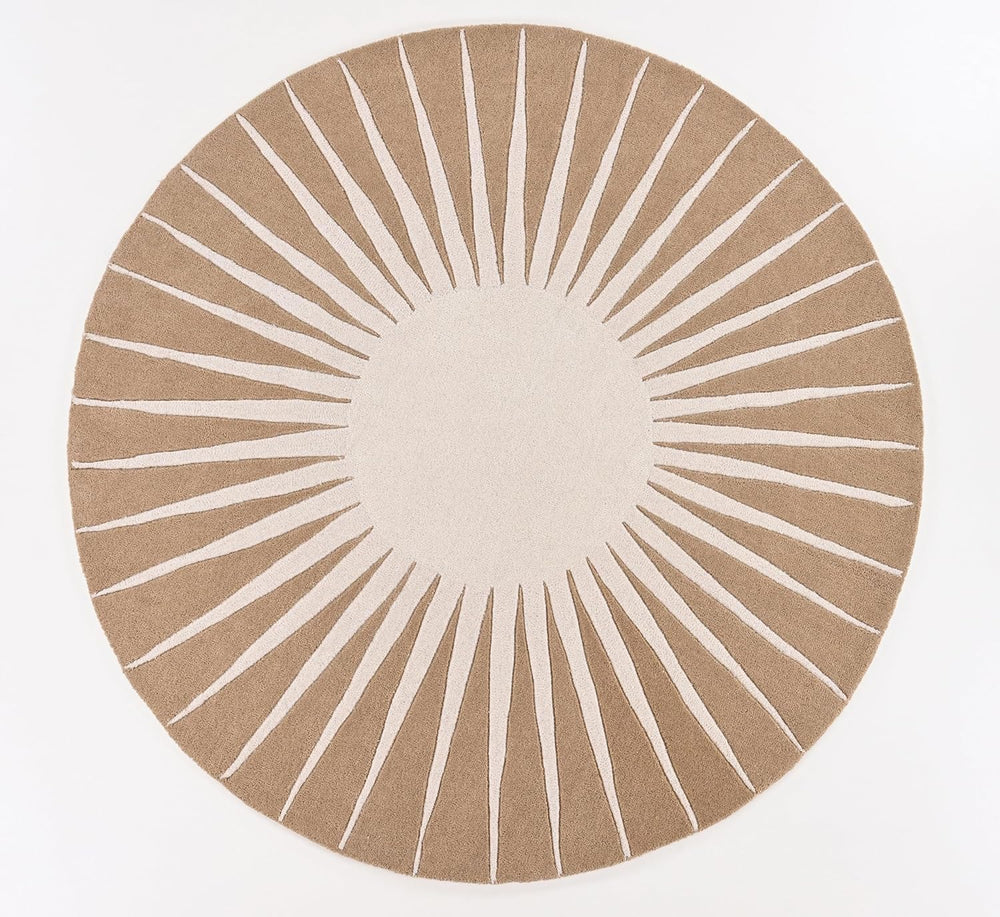 Modern Round Area Rug – Hand-Tufted with 100% New Zealand Wool