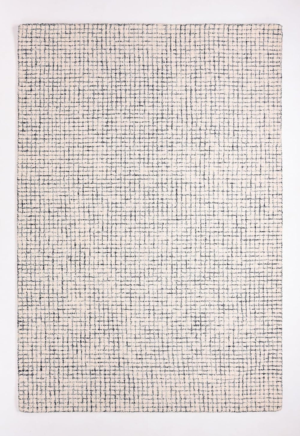 Abstract & Herringbone Collection Handmade Wool Area Rug - Durable for High Traffic Rug