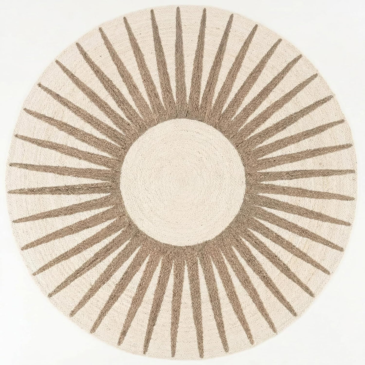 Round Jute Rug – Handwoven Natural Fiber Accent Rug