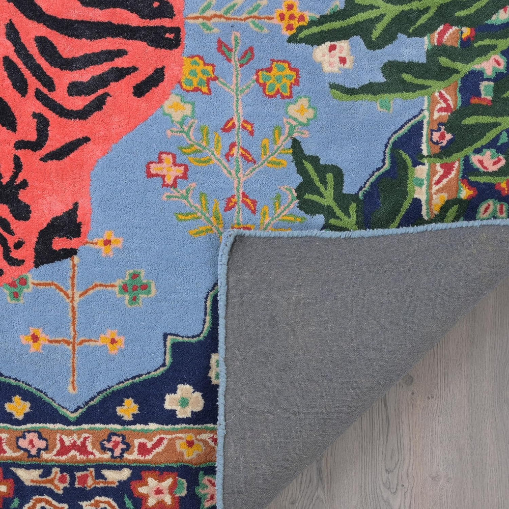 Hand-Tufted Bengal Tiger Animal Print Wool Area Rug