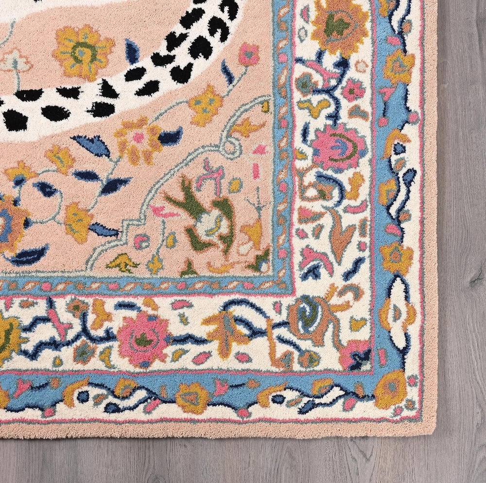 Handmade Cheetah Wool Rug – Modern Twist on Classic Animal Print