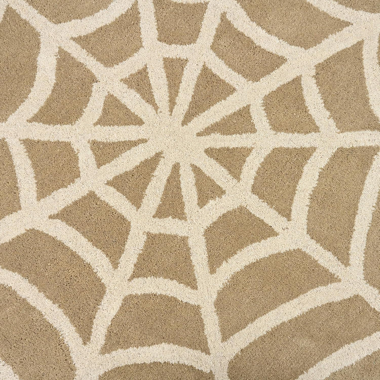 Handcrafted Spider Web Wool Rug