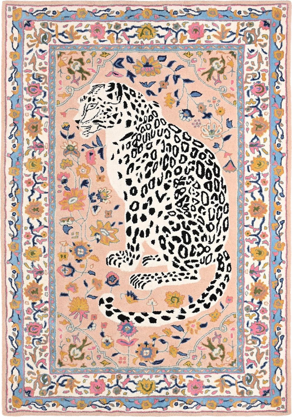 Handmade Cheetah Wool Rug – Modern Twist on Classic Animal Print