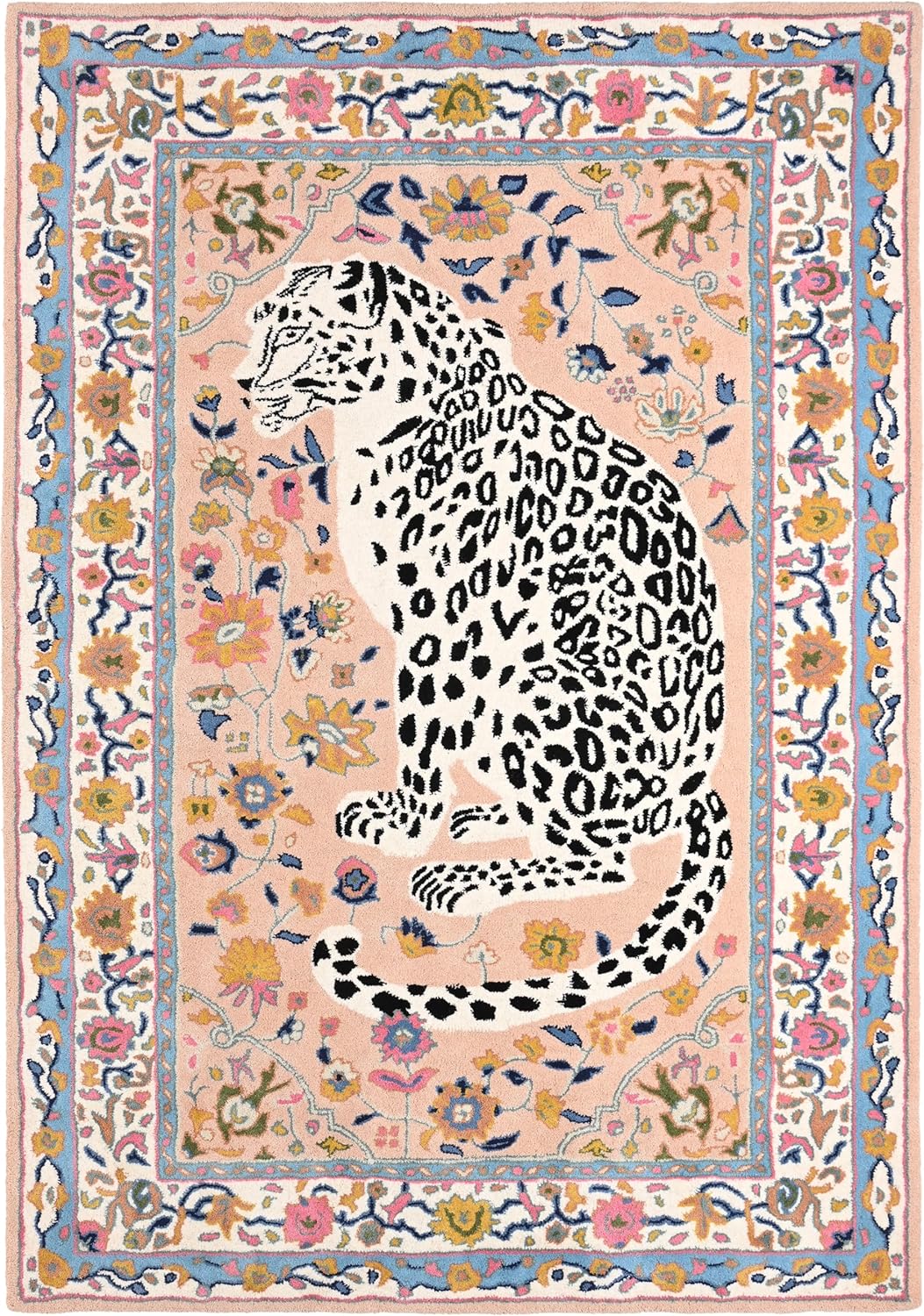 Handmade Cheetah Wool Rug – Modern Twist on Classic Animal Print