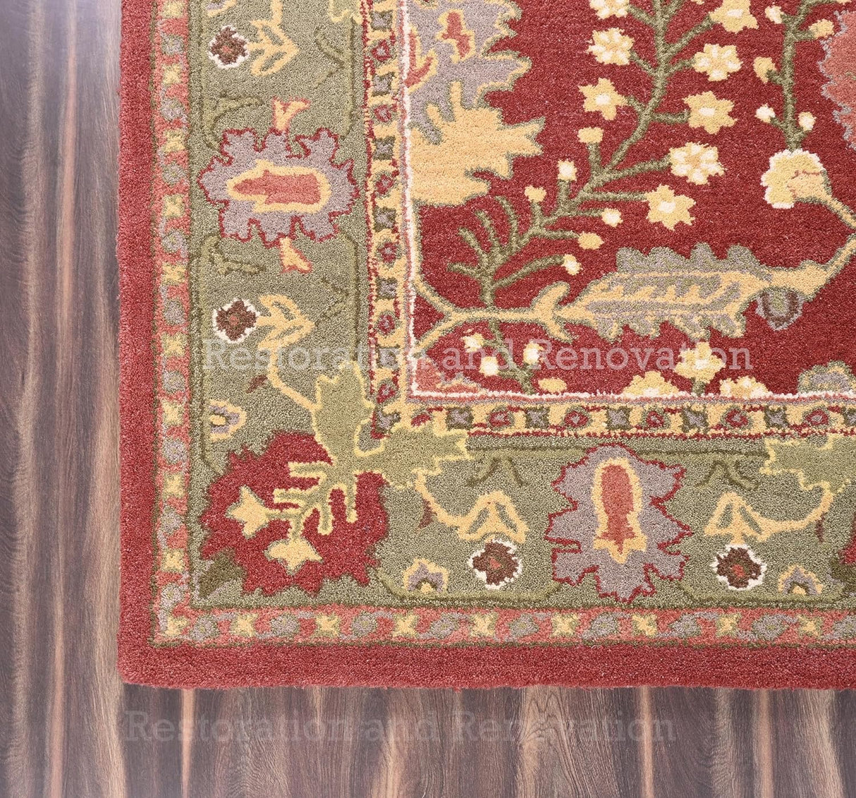 Traditional Handcrafted Area Rug, Classic Oriental Pattern
