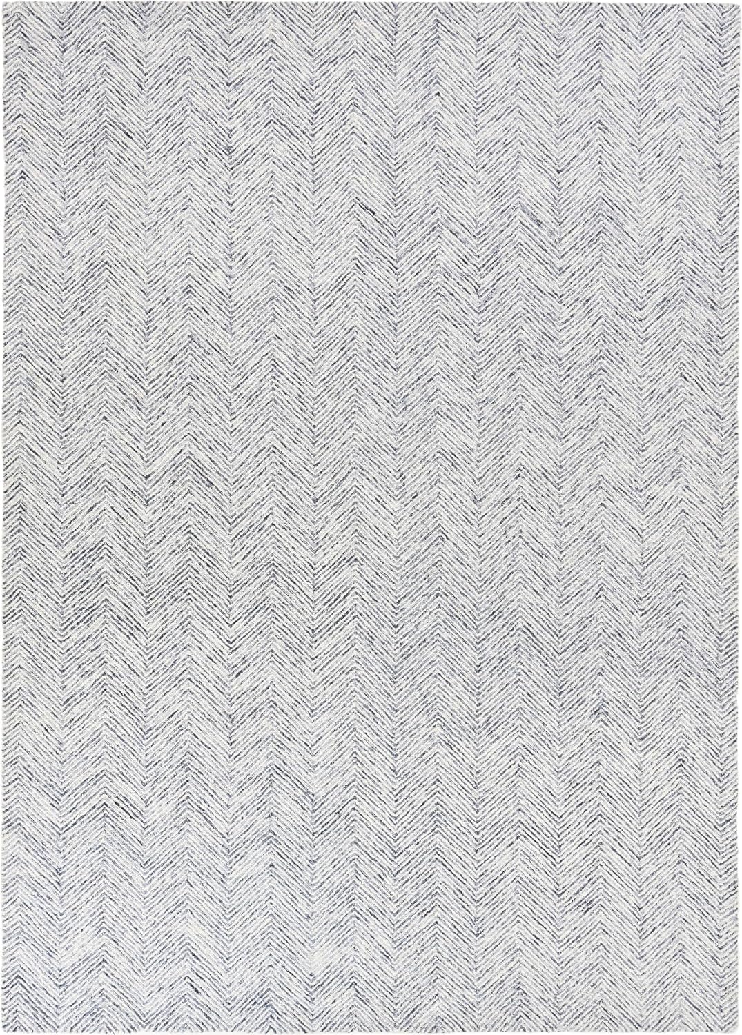 Modern Herringbone Chevron Collection Handmade Wool Rug