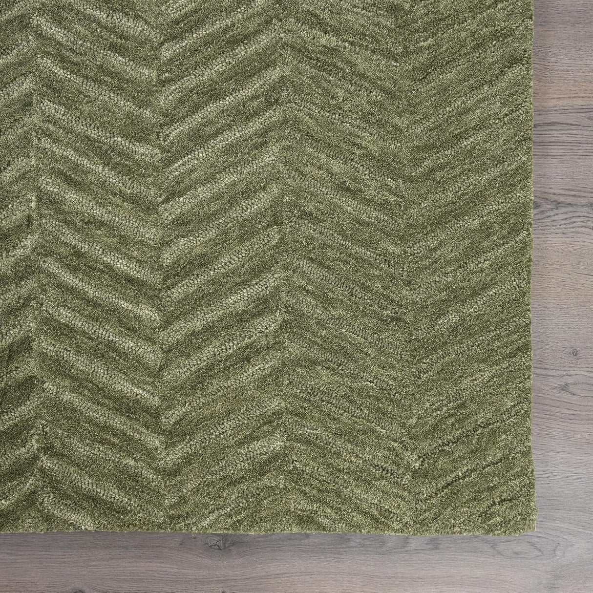 Modern Herringbone Chevron Collection Area Rug - Handmade Wool Carpet