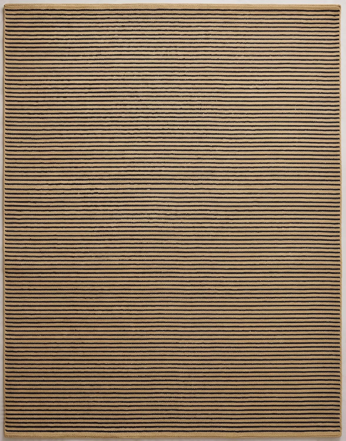 Modern Hand Tufted Wool Rug, Thin Striped Pattern, Soft Wool Carpet