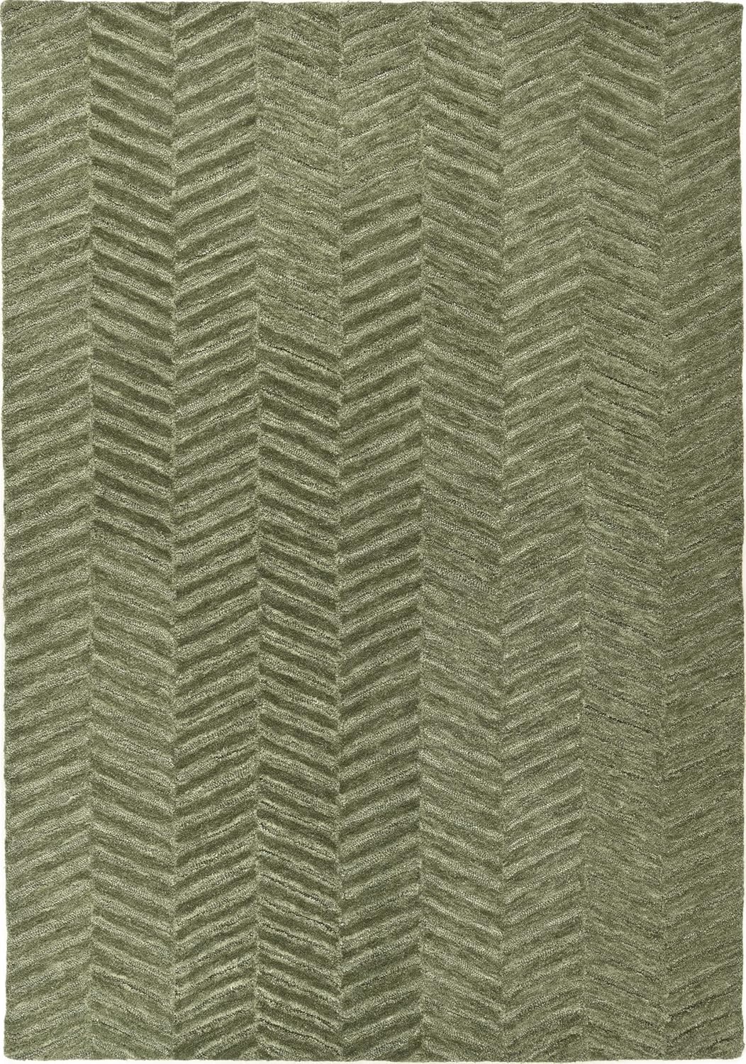Modern Herringbone Chevron Collection Area Rug - Handmade Wool Carpet