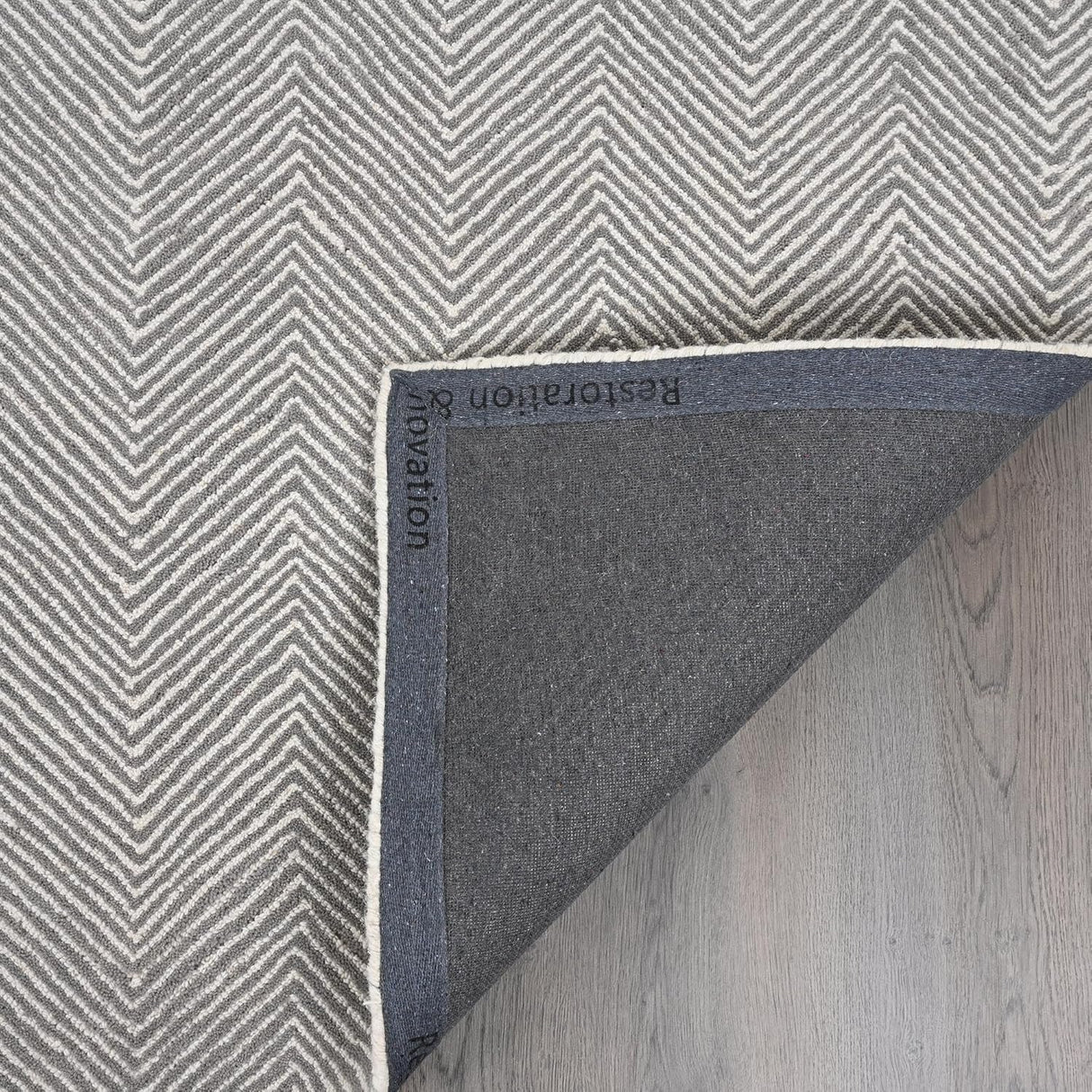 Modern Herringbone Chevron Collection Handmade Wool Rug