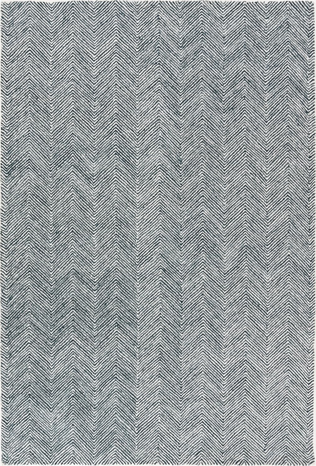 Modern Herringbone Chevron Collection Handmade Wool Rug