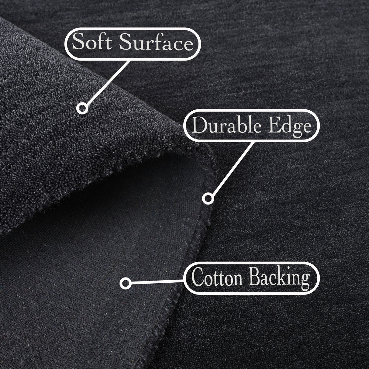 Modern Oval Shape Wool Rug - Irregular Shaped