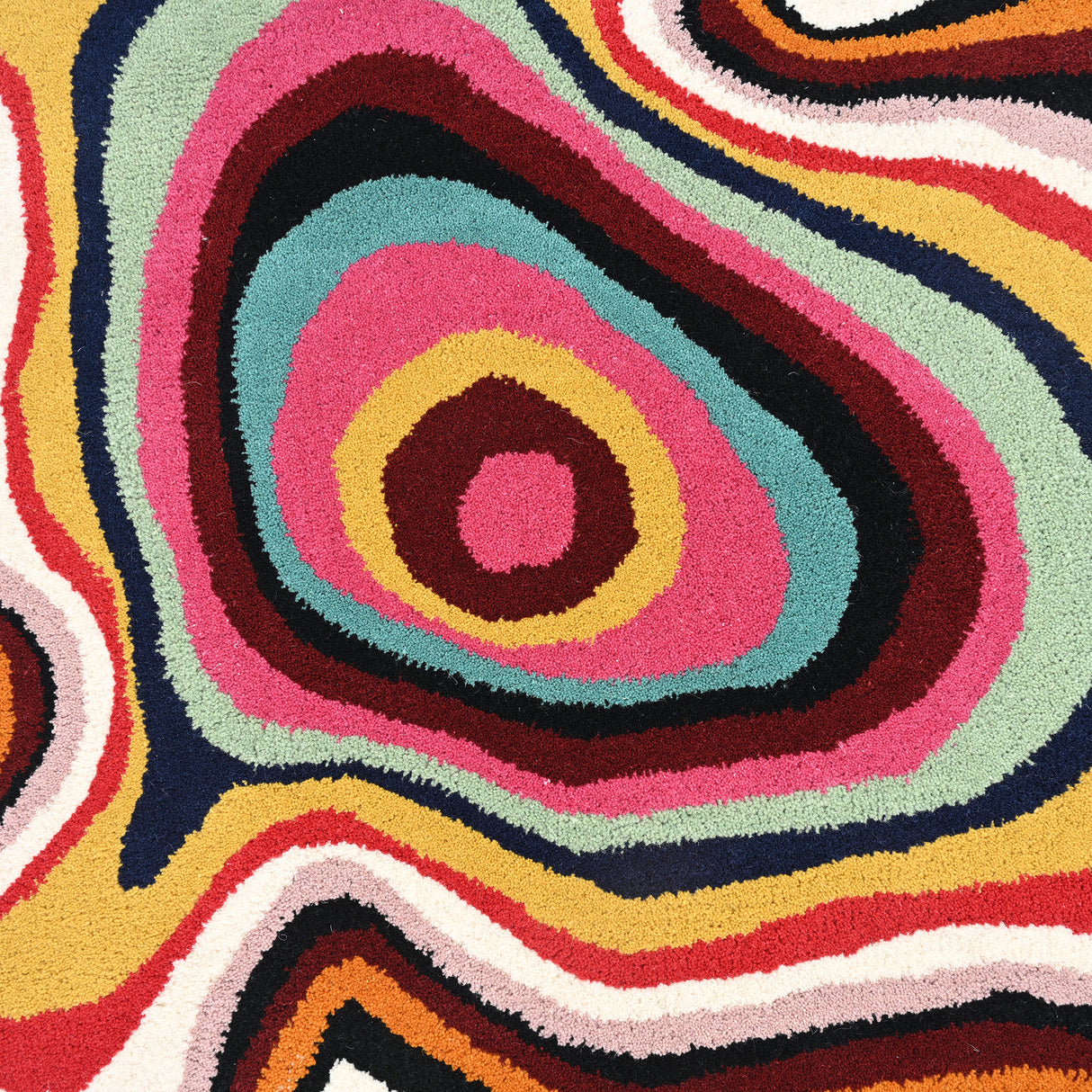 Irregular Shaped Handmade Wool Area Rug