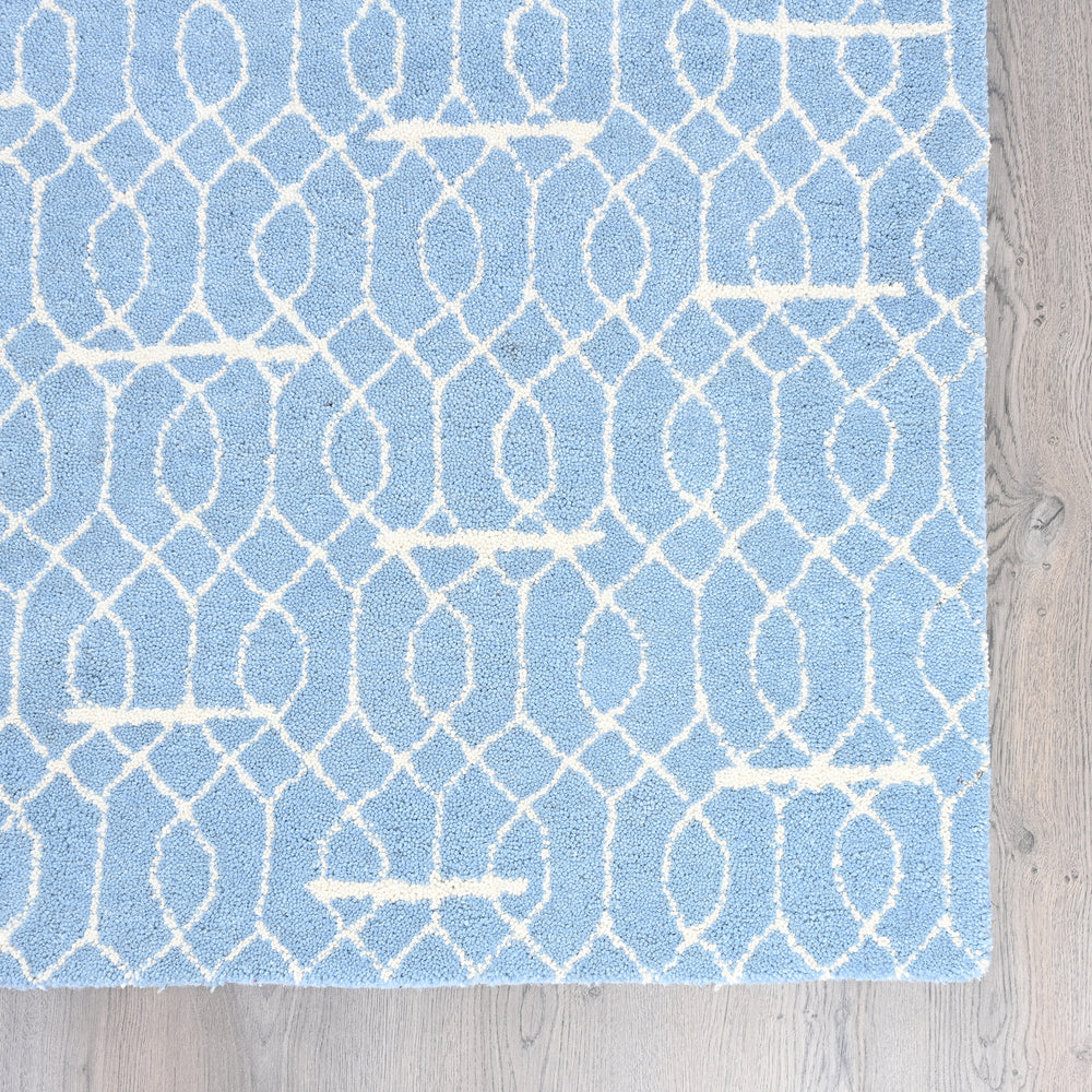 Modern Hand-Tufted Geometric Patterned Wool Area Rug for Living Room, Bedroom, and Home Décor – Soft and Plush Carpet for Cozy and Stylish Interiors