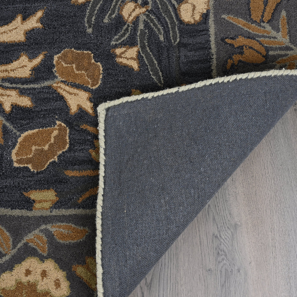 Hand-Tufted Adeline Wool Rug in Beige/Blue with Traditional Floral Tulip Design